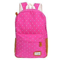 6 Colors Canvas Schoolbag Backpack For Teenager Girls Mochila Female Travel-Dreamland 123-Rose-Bargain Bait Box