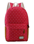 6 Colors Canvas Schoolbag Backpack For Teenager Girls Mochila Female Travel-Dreamland 123-Watermelon Red-Bargain Bait Box