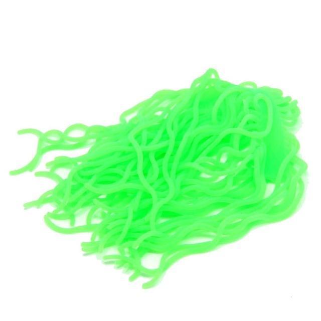 60 Strands Fishing Lures Soft Worm Body Squirmy Wormy Fly Tying Materials Rubber-SAMSFX Official Store-Green-Bargain Bait Box