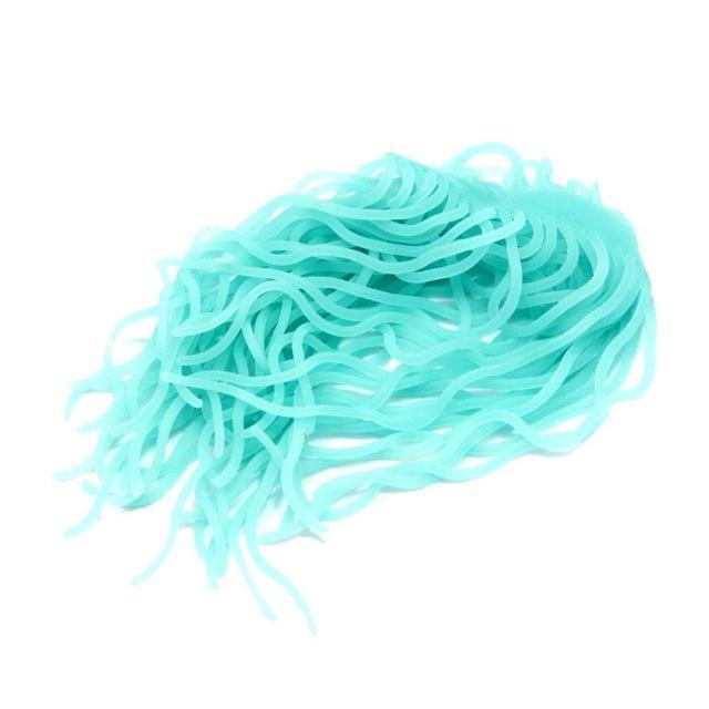 60 Strands/Pc Fishing Lures Soft Worm Body Squirmy Wormy Fly Tying Materials-SAMSFX Official Store-Luminous Blue-Bargain Bait Box