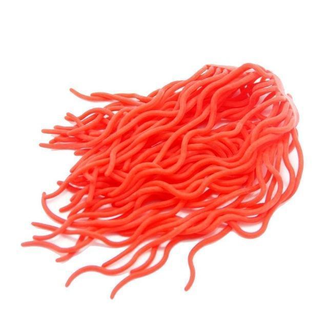 60 Strands/Pc Fishing Lures Soft Worm Body Squirmy Wormy Fly Tying Materials-SAMSFX Official Store-Red-Bargain Bait Box