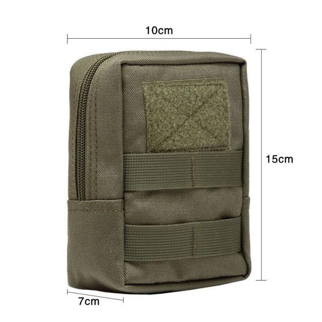 600D Outdoor Military Tactical Waist Bag Multifunctional Edc Molle Tool Zipper-A willow Store-Army Green-Bargain Bait Box