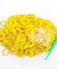 600Pcs Rainbow Braided Rubber Bands Loom Refill Diy Bracelet Rubber Anklet Clips-BestSellingMall Store-white-Bargain Bait Box