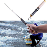 60Cm Portable Pocket Winter Ice Fishing Fish Rod 2 Sections Mini Tackle Spinning-Ice Fishing Rods-Splendidness-Bargain Bait Box