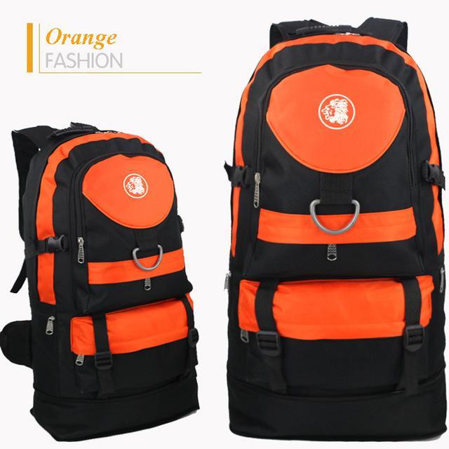 60L Extendable Outdoor Sport Survival Tactical Bag Mountaineering Shoulder Bag-Love Lemon Tree-Orange-Bargain Bait Box