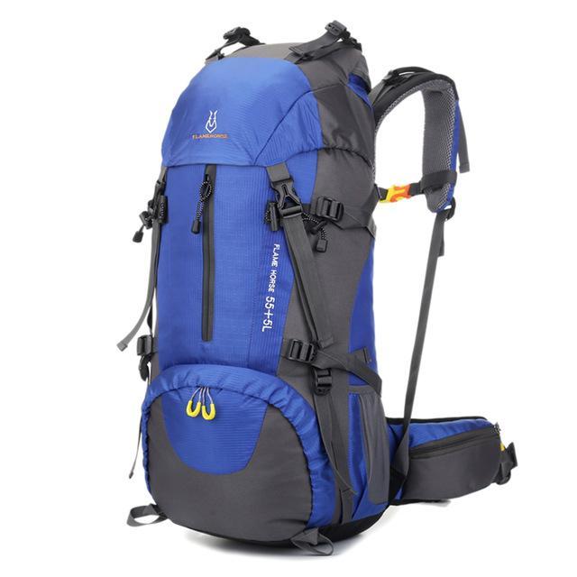 60L Hiking Backpack Water Resistant Outdoor Sport Trekking Mountaineering Travel-Climbing Bags-Healthy Moves Store-Blue Color-Bargain Bait Box
