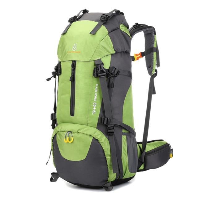 60L Hiking Backpack Water Resistant Outdoor Sport Trekking Mountaineering Travel-Climbing Bags-Healthy Moves Store-Green Color-Bargain Bait Box