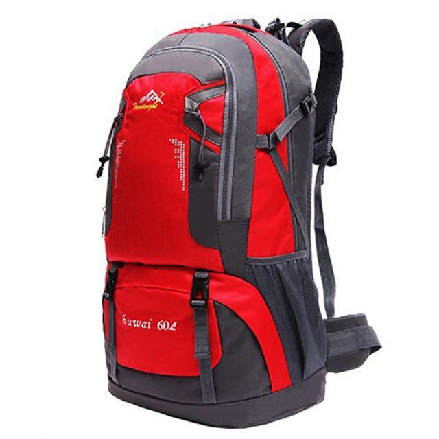 60L Waterproof Oxford Outdoor Backpack Super High Quality Camping Backpacks-gigibaobao-Red Color-Bargain Bait Box