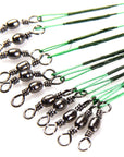 60Pcs Fishing Lure Lines Trace Wire Leader Swivel Tackle Baits Spinner Popper-Luremaster Fishing Tackle-White-Bargain Bait Box