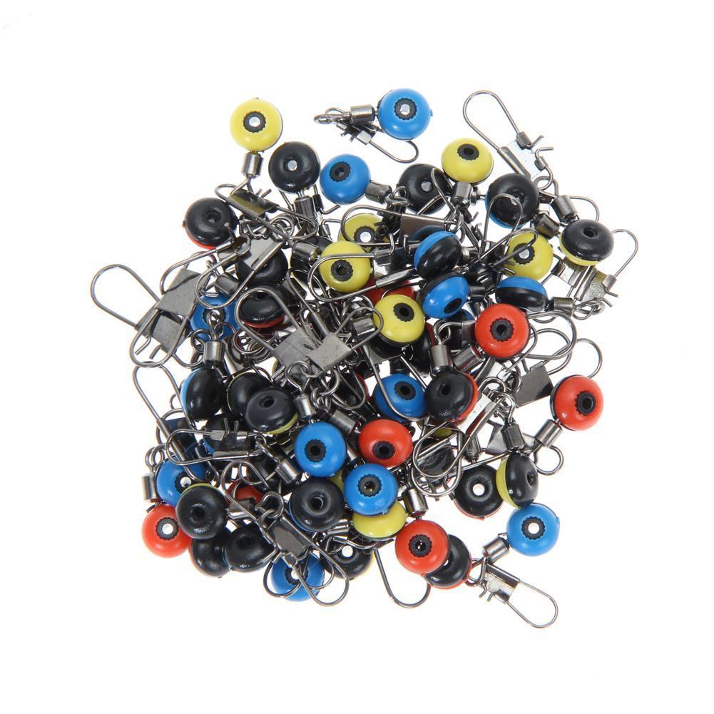 60Pcs Space Beans Fishing Connector Float Connector Rolling Swivel Fishing-simitter01-Bargain Bait Box