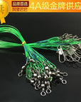 60Pcs/Lot 15/20/25Cm Steel Wire Lead Anti-Bite Fishing Line With Swivel Snap-BAIHUI OUTDOOR Store-Green-Bargain Bait Box