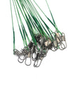 60Pcs/Pack Anti-Bite Fishing Lead Line Rope Wire Fishing Tackle Lures Line Green-DONQL Store-Bargain Bait Box