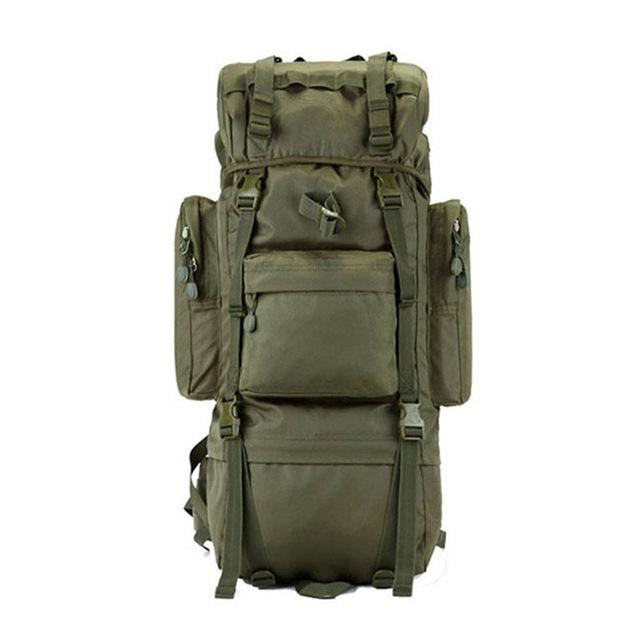 65L Large Capacity Outdoor Men Backpack Multi-Function Waterproof Nylon Bag-GobyGo Sporting Store-Army green-Bargain Bait Box