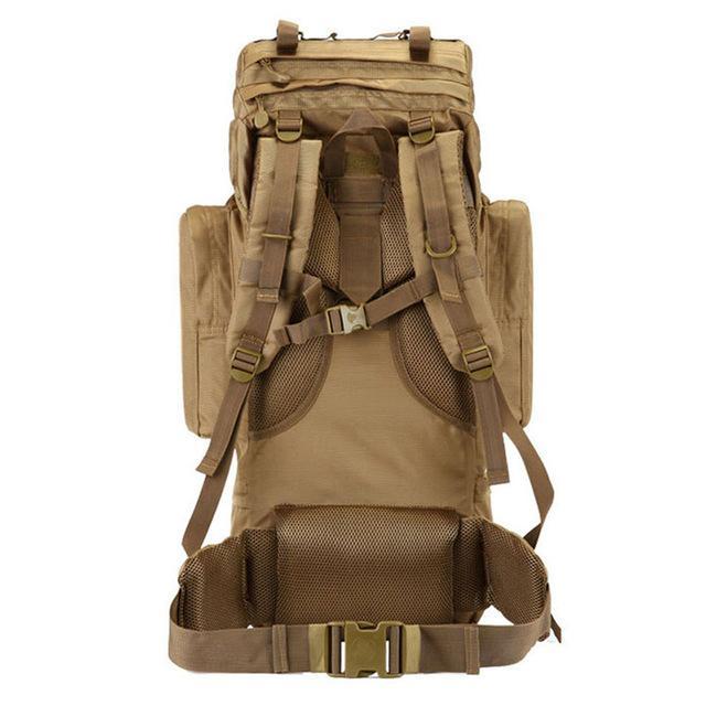 65L Large Capacity Outdoor Men Backpack Multi-Function Waterproof Nylon Bag-GobyGo Sporting Store-Khaki-Bargain Bait Box