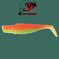6Pcs 8Cm/4.7G Esfishing Cannibal 3" Fishing Soft Plastic S Shad Silicone Bait-Unrigged Plastic Swimbaits-Bargain Bait Box-Pink-75mm-Bargain Bait Box