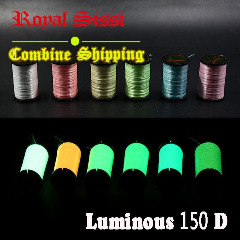 6Colors Assorted 150D Denier Luminescent Fly Tying Thread Highly Waxed Polyester-Royal Sissi Official Store-Bargain Bait Box