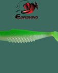 6Pcs 8Cm/4.7G Esfishing Cannibal 3" Fishing Lure Soft Plastic Iscas-Esfishing Lure Store-Light Green-Bargain Bait Box