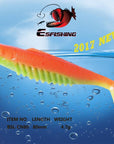 6Pcs 8Cm/4.7G Esfishing Cannibal 3" Fishing Lure Soft Plastic Iscas-Esfishing Lure Store-White-Bargain Bait Box