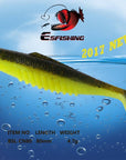 6Pcs 8Cm/4.7G Esfishing Cannibal 3" Fishing Lure Soft Plastic Iscas-Esfishing Lure Store-White-Bargain Bait Box