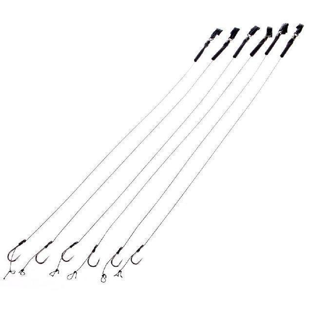 6Pcs Barbless Size 6 8 10 Carp Fishing Hook Tackle Hair Rigs Fishing Accessories-Sexy bus-Straight Handle Hook-Bargain Bait Box