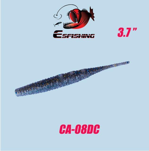 6Pcs Worm Polaris 3.7" Winter Fishing Tackle Lure Soft 9.5Cm/2.9G Esfishing-Esfishing-CA08DC-Bargain Bait Box