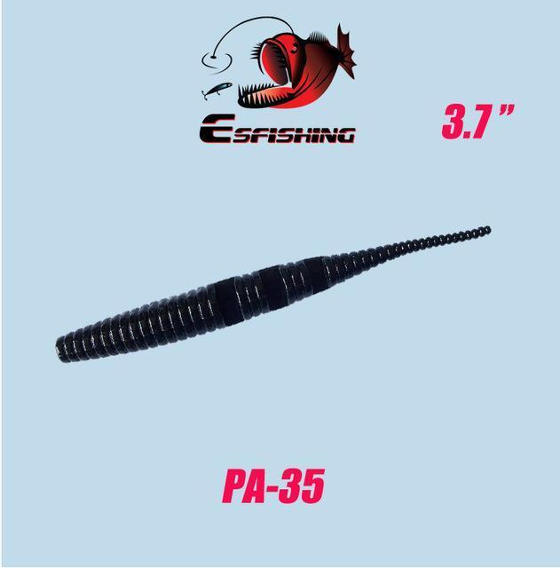 6Pcs Worm Polaris 3.7" Winter Fishing Tackle Lure Soft 9.5Cm/2.9G Esfishing-Esfishing-PA35-Bargain Bait Box
