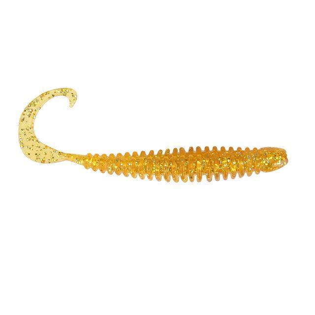 6Pcs/Lot 9.5Cm 2.3G Silicone Ribbed Body Curly Tail Soft Lure Curltail Grub-Mr. Fish Store-002-Bargain Bait Box