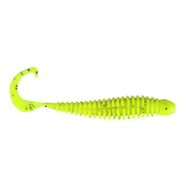 6Pcs/Lot 9.5Cm 2.3G Silicone Ribbed Body Curly Tail Soft Lure Curltail Grub-Mr. Fish Store-003-Bargain Bait Box