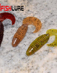 6Pcs/Lot Afishlure Screw Curly Tail Soft Grub 60Mm 3G Jerkbait Wobbler Jigging-A Fish Lure Wholesaler-Color2-Bargain Bait Box
