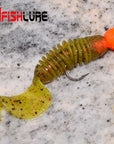 6Pcs/Lot Afishlure Screw Curly Tail Soft Grub 60Mm 3G Jerkbait Wobbler Jigging-A Fish Lure Wholesaler-Color2-Bargain Bait Box
