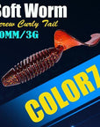 6Pcs/Lot Afishlure Screw Curly Tail Soft Grub 60Mm 3G Jerkbait Wobbler Jigging-A Fish Lure Wholesaler-Color7-Bargain Bait Box