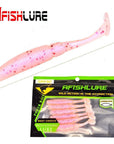 6Pcs/Lot T Tail Soft Grub Glow 75Mm 3G Luminous Soft Fishing Lure Abdomen Open-A Fish Lure Wholesaler-Color1 Luminous-Bargain Bait Box