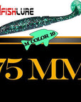 6Pcs/Lot T Tail Soft Worm 3.2G 75Mm Paddle Tail Lure Wobbler Fishing Soft Lure-A Fish Lure Wholesaler-COLOR10-Bargain Bait Box