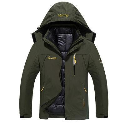 6Xl Men&#39;S Winter Brand 2 Pieces Inside Cotton-Padded Jackets Outdoor Sport-Mountainskin Outdoor-Army Green-L-Bargain Bait Box