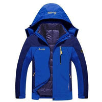 6Xl Men'S Winter Brand 2 Pieces Inside Cotton-Padded Jackets Outdoor Sport-Mountainskin Outdoor-Blue-L-Bargain Bait Box
