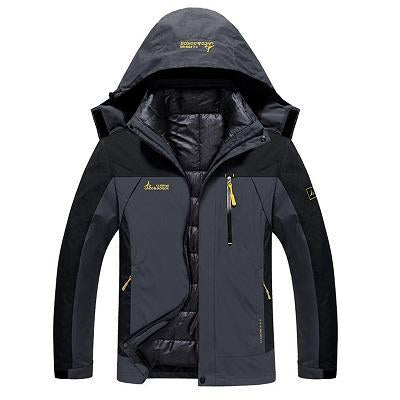 6Xl Men&#39;S Winter Brand 2 Pieces Inside Cotton-Padded Jackets Outdoor Sport-Mountainskin Outdoor-Dark Grey-L-Bargain Bait Box