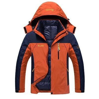 6Xl Men'S Winter Brand 2 Pieces Inside Cotton-Padded Jackets Outdoor Sport-Mountainskin Outdoor-Orange-L-Bargain Bait Box