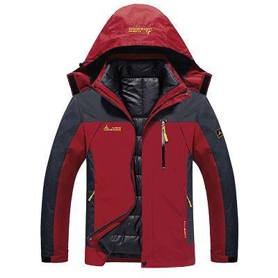 6Xl Men&#39;S Winter Brand 2 Pieces Inside Cotton-Padded Jackets Outdoor Sport-Mountainskin Outdoor-Red-L-Bargain Bait Box