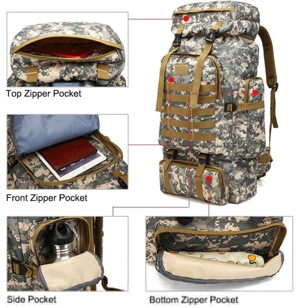 70L 600D Camping Hiking Mountaineering Backpack Military Molle Camo Waterproof-Climbing Bags-Jeebel Camp Official Store-1-50 - 70L-Bargain Bait Box