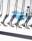 70Pcs(7Sizes ) Yishini Anti-Bite Fishing Lead Line Rope Wire+Fishing Hooks-S&E Equipment Store-Bargain Bait Box