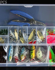 73Pcs/100Pcs/132Pcs Kit Minnow/Popper Spinner Spoon Lure With Hook Bait Fish-Mixed Combos & Kits-Bargain Bait Box-73PCS-Bargain Bait Box