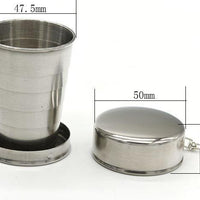 75Ml Stainless Steel Camping Folding Cup Traveling Outdoor Camping Hiking Mug-Sportswear & Outdoor Tools Store-Bargain Bait Box
