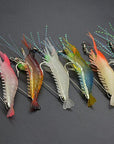 7Pcs/Lot Silicon Fishing Lures Luminous Shrimp Lures Soft Lures 8Cm 5G 7 Color-JSFUN Official Store-Color A-Bargain Bait Box