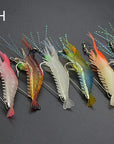 7Pcs/Lot Silicon Fishing Lures Luminous Shrimp Lures Soft Lures 8Cm 5G 7 Color-JSFUN Official Store-Color H-Bargain Bait Box