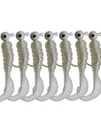 7Pcs/Lot Soft Artificial Volume Tail Worm Baits Soft Shrimp Lure 4.8Cm/2.8G-WDAIREN fishing gear Store-A-Bargain Bait Box