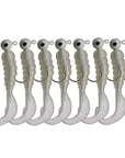 7Pcs/Lot Soft Artificial Volume Tail Worm Baits Soft Shrimp Lure 4.8Cm/2.8G-WDAIREN fishing gear Store-D-Bargain Bait Box