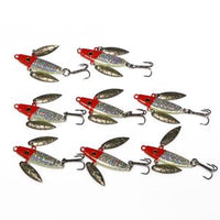 8 Pcs 7G 5Cm Spoon Bait Ice Fishing Jig Fishing Tackle 4 Color Available-Jigging Spoons-Bargain Bait Box-Red-Bargain Bait Box