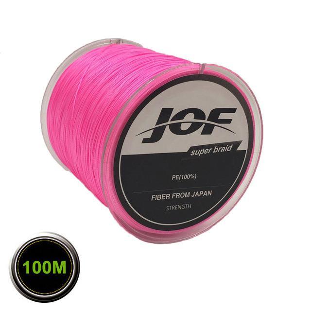 8 Strands 100M Pe Braided Fishing Line Super Strong Japan Multifilament Line Jig-AOLIFE Sporting Store-Pink-1.0-Bargain Bait Box