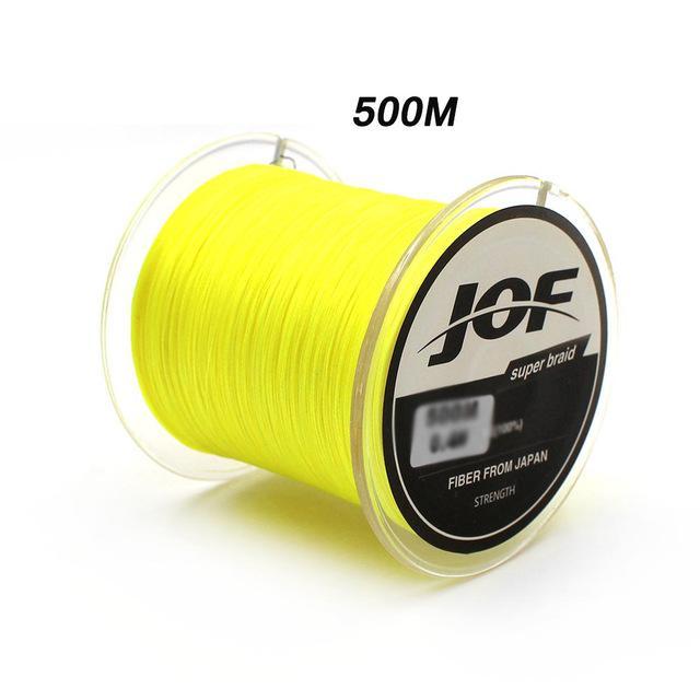 8 Strands Weaves Fishing Line 300M/500M Extrem Strong Japan Multifilament Pe 8-DONQL Outdoors Store-Yellow 500M-2.0-Bargain Bait Box
