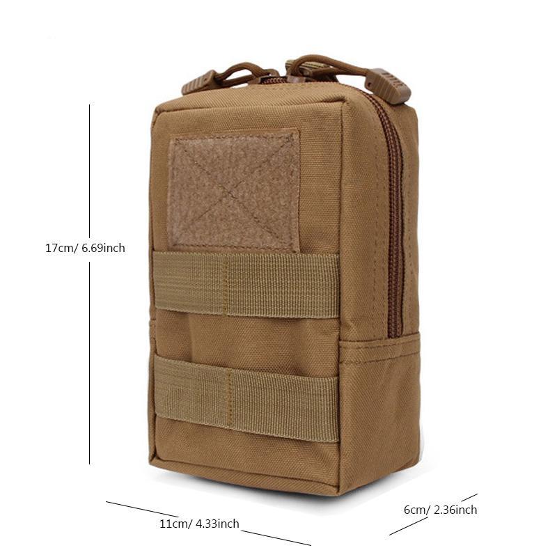 800D Nylon Outdoor Military Tactical Waist Bag Multifunctional Molle Edc Tool-VEQKING Joy Store-KHAKI-Bargain Bait Box